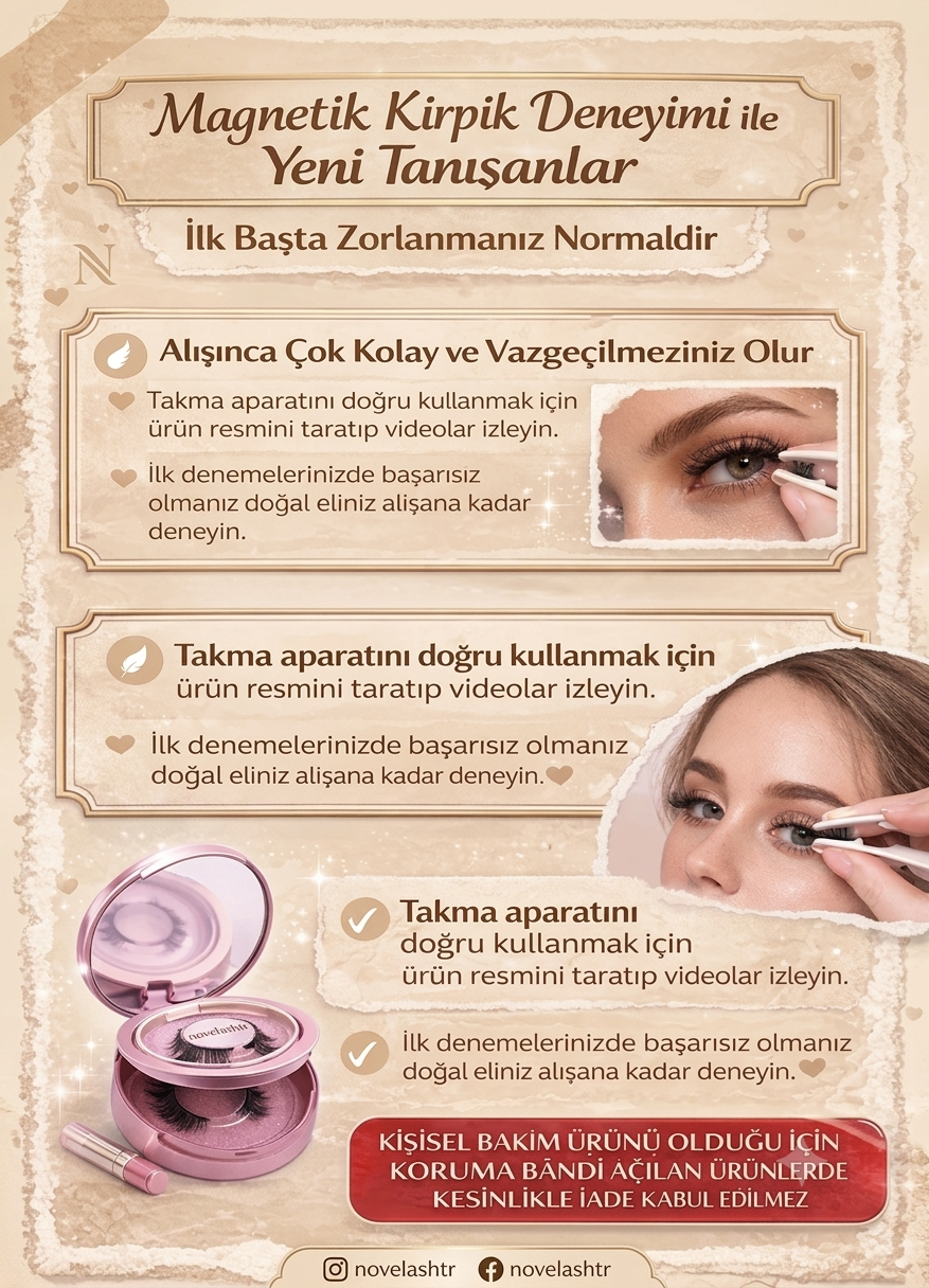 Novelash™ Sihirli Mıknatıslı Kirpikler