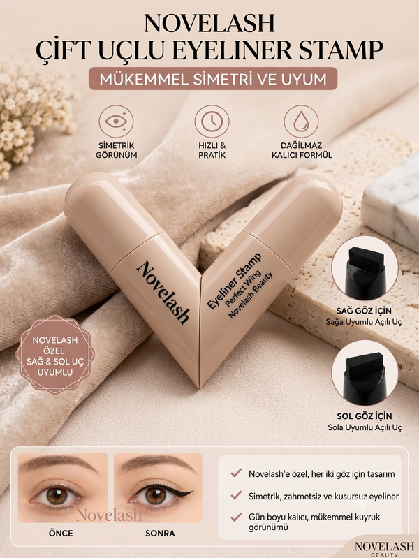 Suya Dayanıklı Çift Taraflı Eyeliner Kalemi