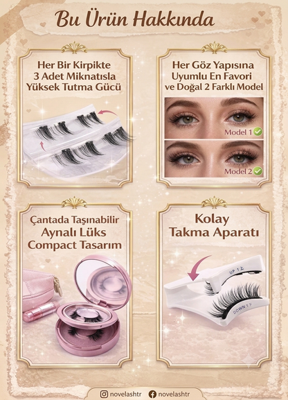 Novelash™ Sihirli Mıknatıslı Kirpikler