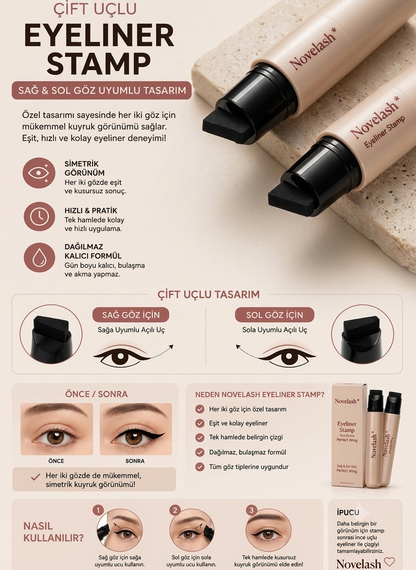 Suya Dayanıklı Çift Taraflı Eyeliner Kalemi