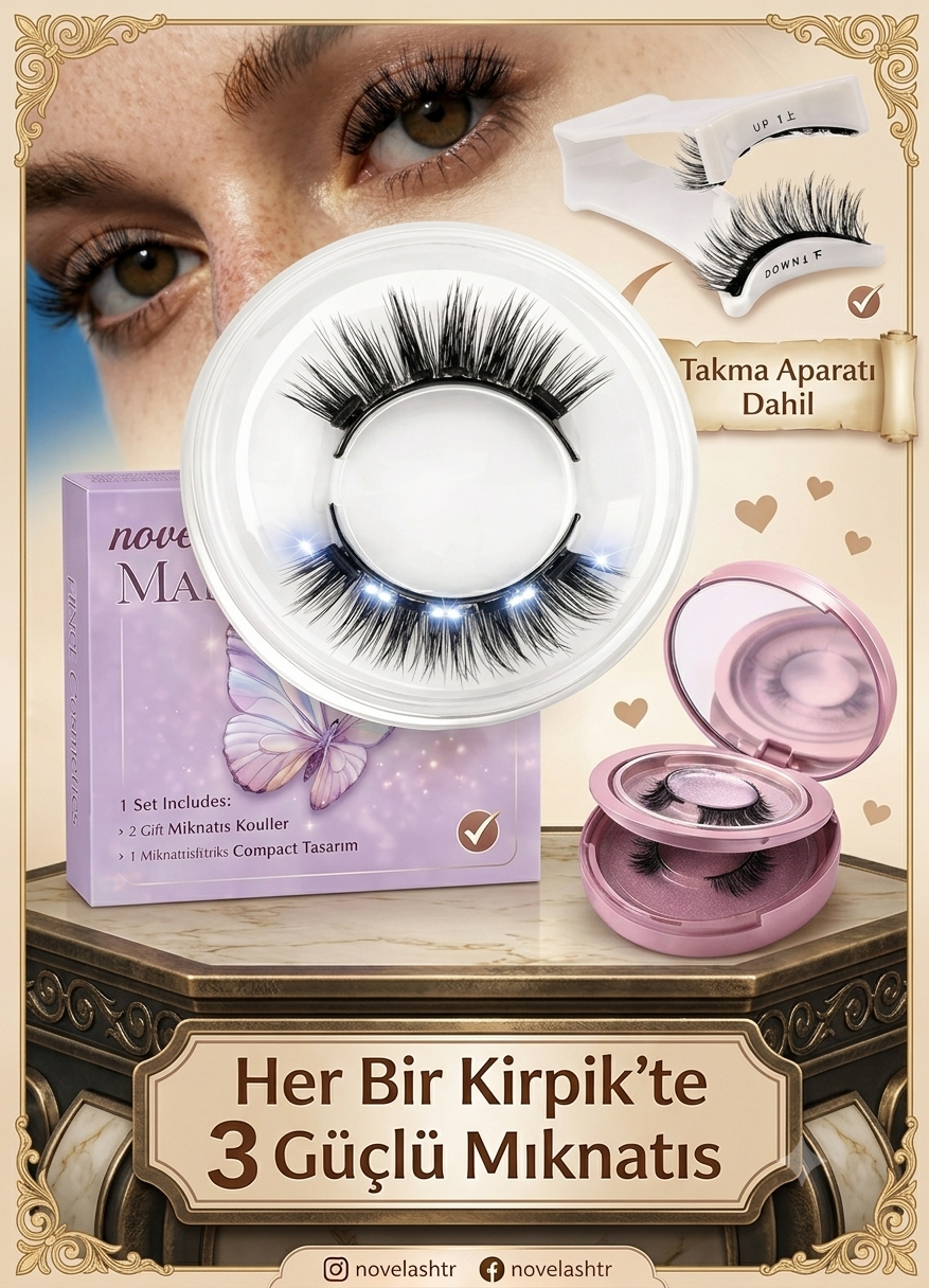 Novelash™ Sihirli Mıknatıslı Kirpikler